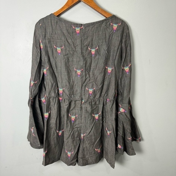 Anthropologie Judith March Chambray Romper Shorts sz L NEW Size L NEW #C416 - Picture 7 of 13